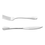 Jogo Inox 50 Garfo 50 Faca De Mesa Euro Buffet Restaurante