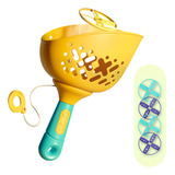 Jogo Kids Flying Disc Launcher Com 4 Discos  Amarelo