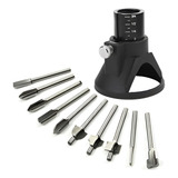 Jogo Kit 10 Fresa Tupia Guia Base P Mini Micro Retifica