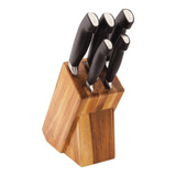 Jogo Kit 5 Facas Mundial Cepo Elegance Kitchen Aço Inox