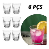 Jogo Kit 6 Copos Tequila Shot Dose Whisky Cachaça 40ml Cor Transparente