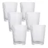Jogo Kit 6 Copos Vidro Elegante Refinado 360ml Transparente