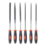 Jogo Kit 6 Lima Agulha 18cm 6 Peças Redonda Chata Triangular