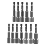 Jogo Kit Bits Soquete Magnetico polegada E Mimiletro 11 Pç