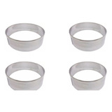 Jogo Kit C 4 Aros Inox Cortadores Redondo P Massas E Bolos 14 Cm X 5 Cm