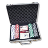 Jogo Kit Caixa Poker Completo Diversão Profissional Maleta