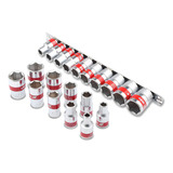 Jogo Kit Chave Soquete Curto 3 8 Sextavado 8 19mm 10 Peças