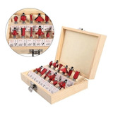 Jogo Kit De Fresas Lts Para Tupia 6mm 12 Peças C Maleta