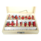Jogo Kit De Fresas Para Tupia 15 Peças Com Estojo