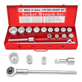 Jogo Kit De Soquete Estriado 3 4 19 À 50mm 20 Peças