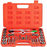 Jogo Kit Macho E Tarraxa Para Fazer Rosca Maleta 40 Peças