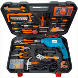 Jogo Kit Maleta Ferramentas Eletricistas Completo Furadeira