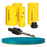 Jogo Kit Serra Copo Bimetal Madeira Ferro Aço Cobre 7 Pçs