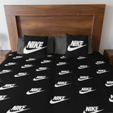 Jogo Lençol Casal 3 Pçs Nike Jogador Caro Futebol Swoosh