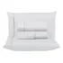 Jogo Lençol Queen Size 4 Peças 200 Fios 100% Algodão Lindo Cor Branco Desenho Do Tecido Liso