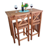 Jogo Mesa Bancada E 2 Banquetas Sala Jantar Cozinha Gourmet