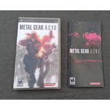 Jogo Metal Gear Acid Ac!d Psp Sony Mídia Física 