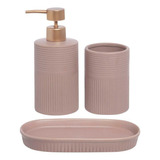 Jogo Organizador De Bancada Home Style Imperal Cor Rosa