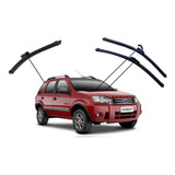Jogo Palhetas Limpador Parabrisa Silicone Ecosport 2018 2022