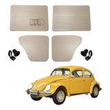 Jogo Papelao Porta Fusca 76 77 Bege Com Bolsa Forro Courvin
