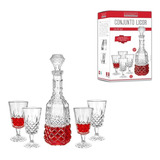 Jogo Para Licor Garrafa 1 Litro E 4 Taças 200ml Hauskraft