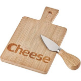 Jogo Para Queijo Mini 2 Peças Em Bambu Hauskraft Cor Madeira Clara