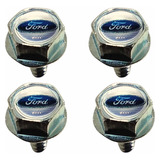 Jogo Parafuso Placa Personalizado Ford Emblema Resinado
