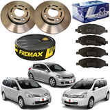 Jogo Pastilha   Disco Fremax Nissan Tiida E Livina    