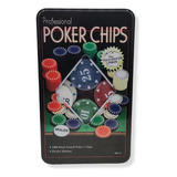 Jogo Poker Chips Professional 100 Fixas   Dealer Numeradas