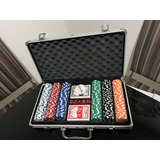 Jogo Poker Em Maleta De Alumínio 300 Fichas 2 Baralhos Dados