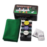 Jogo Poker Profissional Lata Poker Texas Hold em Poker Set