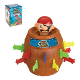 Jogo Pula Pirata Médio Barril Brinquedo De Mesa Família