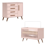 Jogo Quarto Bebê Berço Mini Cama Americano Com Cômoda Sapate