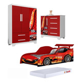 Jogo Quarto Infantil Completo Carro C Colchão Oferta