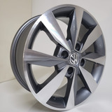 Jogo Roda Aro 15 Vw Gol G2 G3 G4 G5 G6 G7 4x100 Bicos Cor Grafite Diamante G7