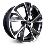 Jogo Roda Audi Rs7 Aro 21 Preta Diamantada 5x112