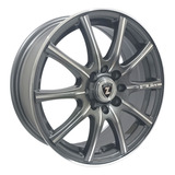 Jogo Roda Zuma Wheels Aro 15 Modelo 3175 Gsp 4x100 108 Gtr Cor Grafite Diamantado
