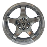 Jogo Roda Zuma Wheels Aro 15 Modelo 391 4x100 108 Hbbp Cor Grafite Com Diamantado