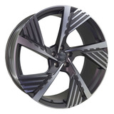 Jogo Rodas Audi Modelo Rs6 Aro 22x9 5 5x112 Grafite Dia Semi