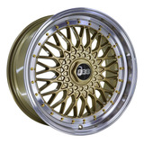 Jogo Rodas Bbs Audi Vw Aro 18x80 5x112 Dourado Brilhante
