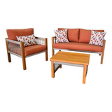 Jogo Sofa Poltrona Mesa