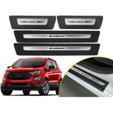Jogo Soleira Resinada Porta Ford Ecosport Aço Escovado Drop