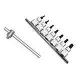 Jogo Soquete Bits Torx Kit Macho Curto1 2 cabo Força T 1 2