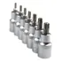 Jogo Soquete Torx Bits Curto 07 Peças Crv T20 A T55 Corneta