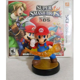 Jogo Super Smashbros Nintendo 3ds Mais Amiibo Mario