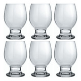 Jogo Taça Agua Suco Vinho Vidro Nadir Vidro 250ml Kit 6 Un