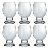 Jogo Taça Agua Suco Vinho Vidro Nadir Vidro 250ml Kit 6 Un