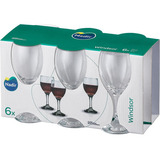 Jogo Taça Nadir Windsor Vinho Tinto 250ml C 6 Unidades Cor Transparente