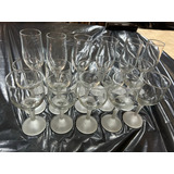Jogo Taças Cristal Com Base Fosca Alto Padrão 16 Peças