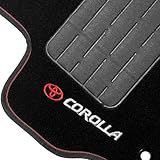 Jogo Tapete Carpete Automotivo Carro Toyo Corolla 2020 A 2022 Preto Bordado Kit Conjunto 5 Peças Personalizado Durável